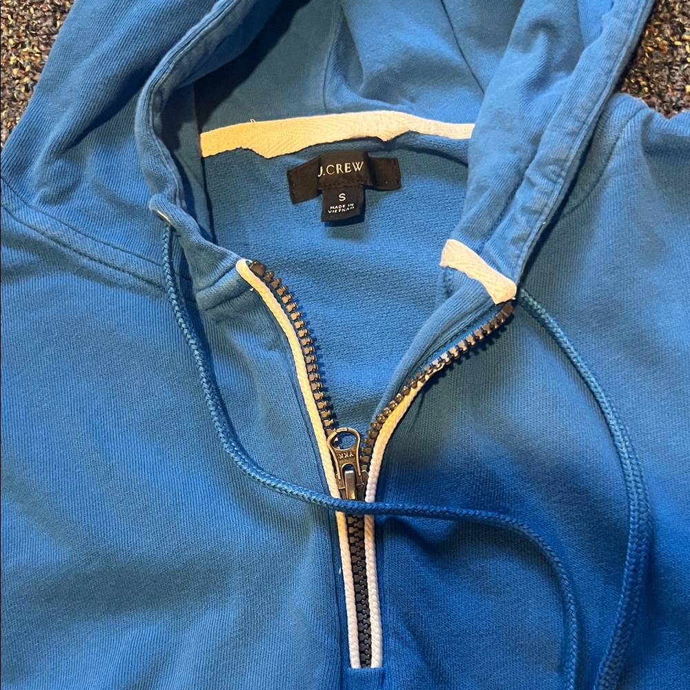 Bright Blue Half-Zip Hooded Pullover - Picture 2 of 5